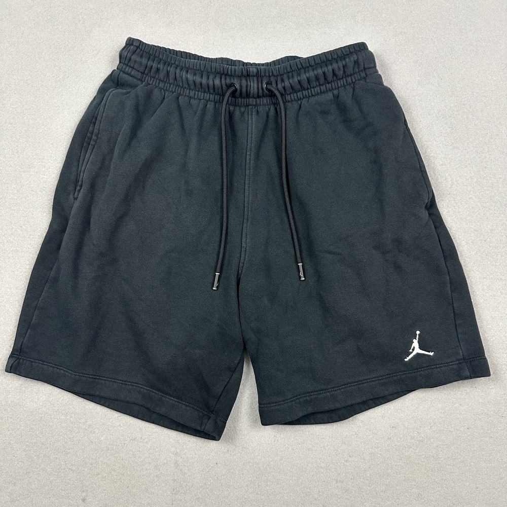 Jordan Shorts Men S Black Fleece Drawstring Pockets Athletic FV7285-010